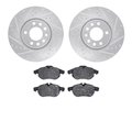 Dynamic Friction Co 7502-67040, Rotors-Drilled and Slotted-Silver with 5000 Advanced Brake Pads, Zinc Coated 7502-67040